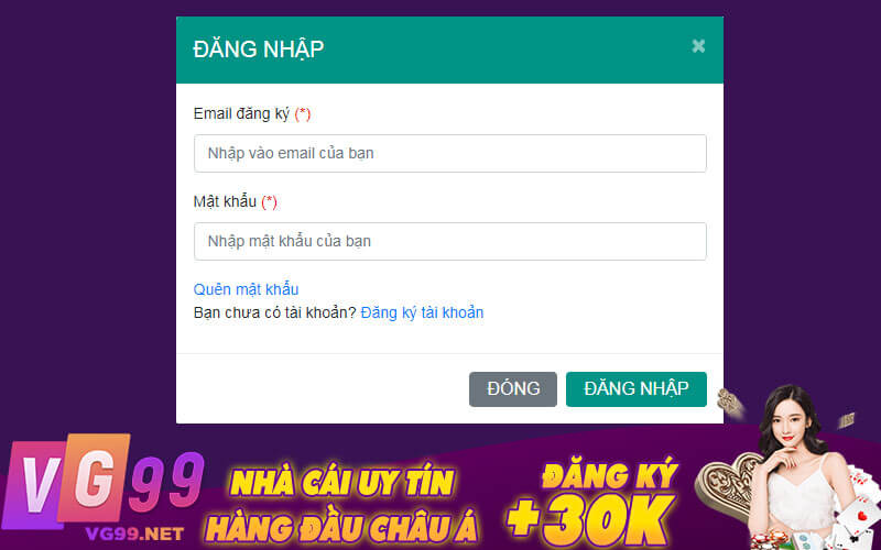 Nạp rút tiền VG99