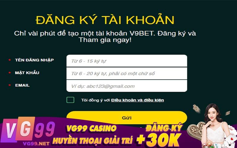 Hướng Dẫn Đăng Ký V9BET Cho Tân Binh