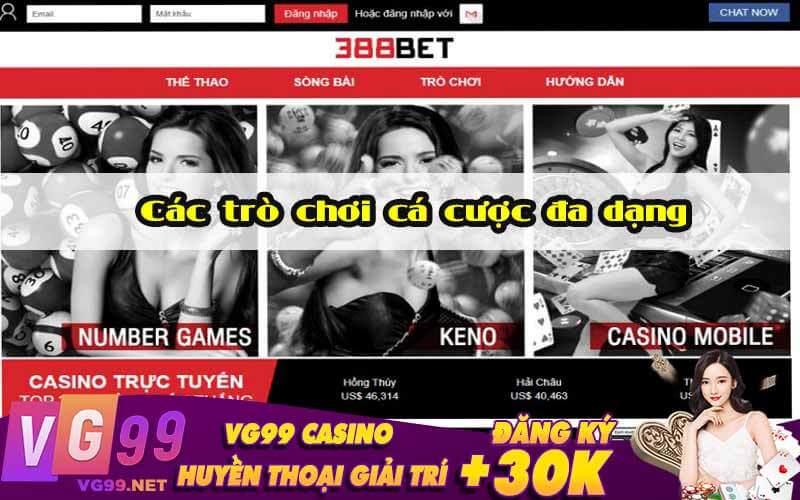 Sảnh Game Đa Dạng Tại 388bet
